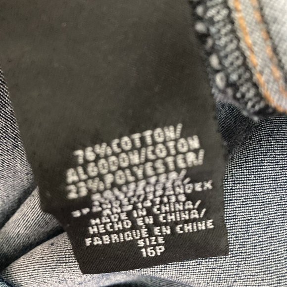 A3 Denim Jeans Daerk Wash Stretch Womens Size 16P - Picture 4 of 6